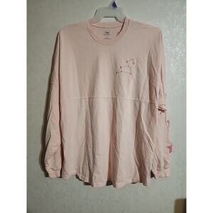 Lug Spirit Jersey Long Sleeve Top sz XL Oversized Pink Leo Zodiac Sign